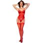 Chilirose Red Lingerie Set with Corset and Stockings – image 4