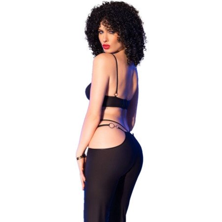 CHILIROSE zwarte lingerie set met gouden accessoires