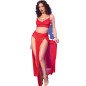 ChiliRose Red Lingerie Set with Top, Leggings and Gold Accessories – image 17