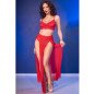 Ensemble de lingerie rouge ChiliRose avec haut, legging et accessoires dorés – photo 21