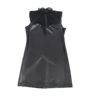 Leather Dress with Lace Collar for Adults – image 4