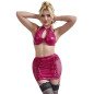 Leren lingerie set met bh en rok in rood – foto 3