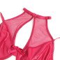 Red leather lingerie set with bra and skirt – image 6