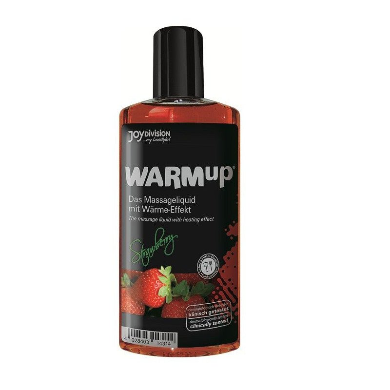JOYDIVISION WARMUP Massageöl mit Wärmeeffekt und Erdbeere 150 ml – Bild 1