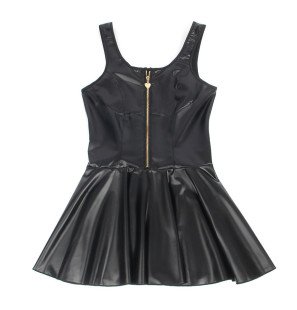 Robe en cuir avec fermeture éclair en forme de cœur pour adultes – photo 5