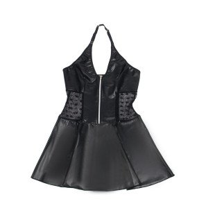 SUBBLIME leren lingerie jurk met kant en rits – foto 5