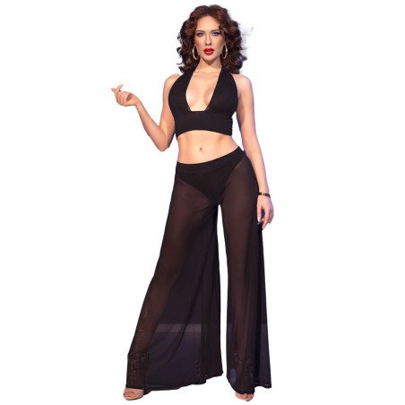 CHILIROSE zwarte lingerie-set met top en broekje