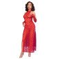 Rotes Spitzenkleid mit Handschuhen für Erwachsene – Bild 3