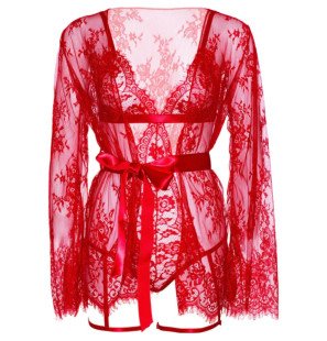 LEG AVENUE rotes Dessous-Set mit Teddy und Kleid für Größe S oder M – Bild 14