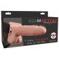 Realistic vibrating hollow strap-on with balls, 17,8 cm – image 6