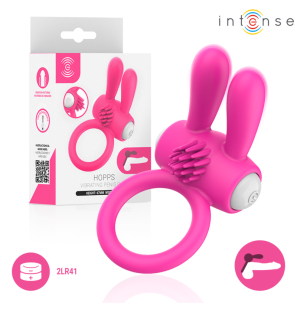 Anneau pénien vibrant avec stimulation clitoridienne INTENSE HOPPS – photo 1