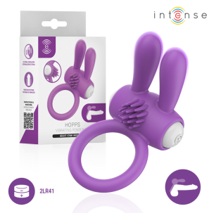 Vibrierender Penisring mit Klitorisstimulation HOPPS, lila – Bild 1