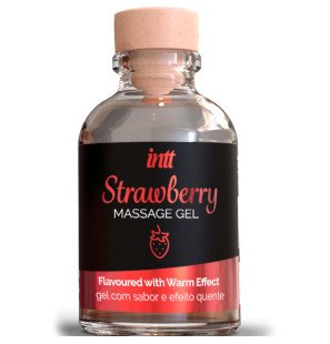 Strawberry massage gel with warming effect 30 ml – image 1