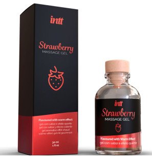 Strawberry massage gel with warming effect 30 ml – image 2