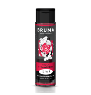 Huile de massage BRUMA à effet chauffant et goût fraise 100 ml – photo 2