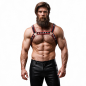 Harnais de torse en similicuir pour homme, noir et rouge – photo 5