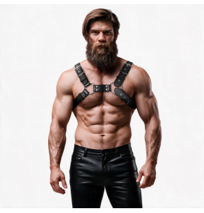 Adjustable eco-leather chest harness for men – image 5