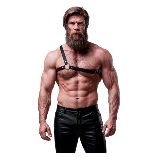 Men’s Eco-Leather Harness with Crossed Shoulder Straps – image 10