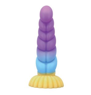 Godémiché fantaisie Unicorn à spirale POWER MONSTERS 22 cm avec ventouse – photo 2