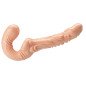 Dildo do podwójnej penetracji BAILE Emma z miękkiego TPE, o zakrzywionym i teksturowanym kształcie – zdjęcie 1