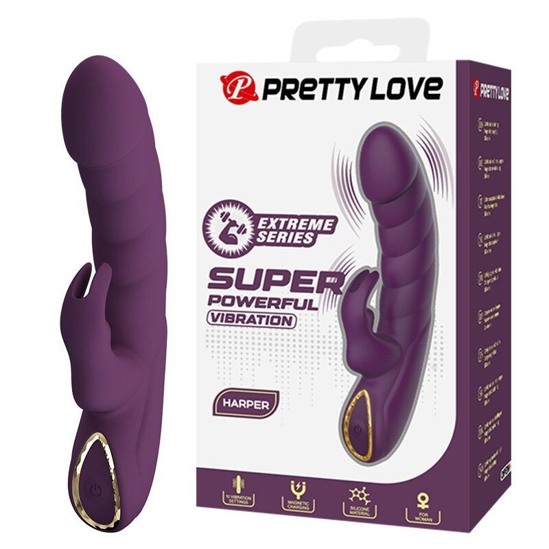Wasserdichter Rabbit-Vibrator PRETTY LOVE Harper mit 10 Funktionen und Doppelstimulation – Bild 1