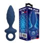 Textured anal plug MR PLAY with removal ring, blue, size M – image 1