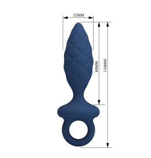 Getextureerde anaalplug MR PLAY met verwijderring blauw maat M – foto 7