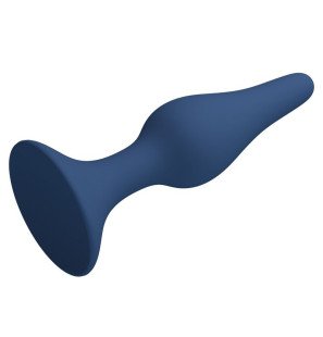 Korek analny z silikonu MR PLAY, niebieski, rozmiar XL, z szeroką podstawą – zdjęcie 5