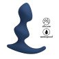 Ergonomischer Silikon-Analplug MR PLAY, blau, gebogene Form und breite Basis – Bild 1