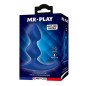 Ergonomischer Silikon-Analplug MR PLAY, blau, gebogene Form und breite Basis – Bild 2