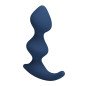 Ergonomischer Silikon-Analplug MR PLAY, blau, gebogene Form und breite Basis – Bild 3