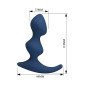 Ergonomischer Silikon-Analplug MR PLAY, blau, gebogene Form und breite Basis – Bild 5