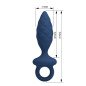 Textured Anal Plug MR PLAY Blue, Size L, with Tapered Tip and Ring – image 8