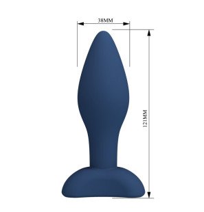 Tapered blue silicone anal plug MR PLAY size L with wide base – image 8