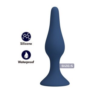 Slim Silicone Anal Plug MR PLAY Blue Size S for Beginners – image 2