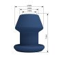 Hohler Silikon-Analplug MR PLAY Jack, blau, Größe S, mit offenem Kanal – Bild 6