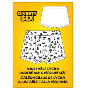 Nahtlose Herren-Boxershorts DIABLO PICANTE mit verspieltem Penisprint, Größe M – Bild 1