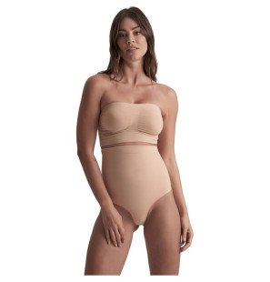 Seamless high-waisted thong BYE BRA Soft Touch with firm tummy control and shaping – image 3