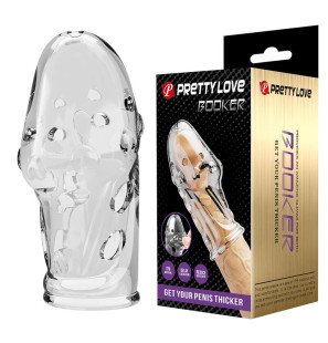 Pretty Love Rocker, gaine pénienne transparente texturée avec ouvertures – photo 1