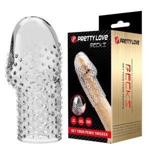 Pretty Love Geek's transparante penis sleeve met meerdere noppen – foto 1