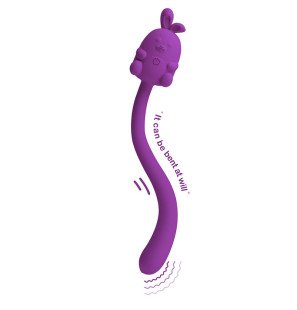 Pretty Love Cute Bunny paarse flexibele vibrator met 7 vibratiestanden – foto 5