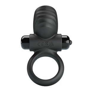 Pretty Love Adrien black vibrating penis ring with 10 vibration functions – image 4