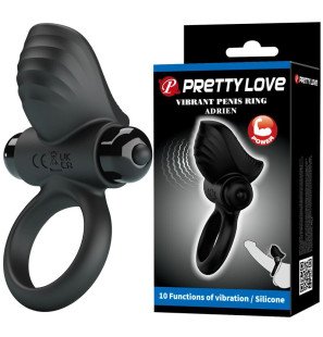 Pretty Love Adrien black vibrating penis ring with 10 vibration functions – image 11