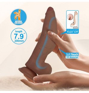 Pretty Love Cuthbert realistische TPE dildo met Slide Skin en zuignap 20 cm – foto 8