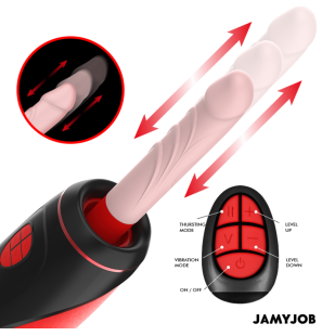 Jamyjob Pyston automatische thrusting dildo met afstandsbediening en 6 stootstanden – foto 1