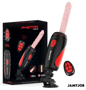 Jamyjob Pyston automatische thrusting dildo met afstandsbediening en 6 stootstanden – foto 2