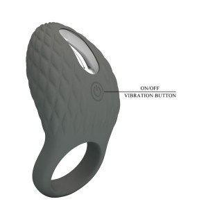 Pretty Love Rechargeable Vibrating Penis Ring with Textured Stimulator – image 2