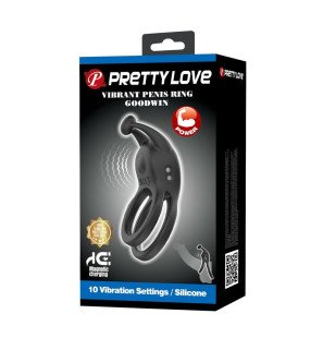 Pretty Love Goodwin anneau pénien vibrant double avec 10 modes et fonction mémoire – photo 3