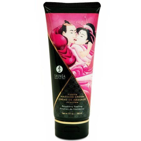 SHUNGA frambozen massagecrème 200 ml voor intieme wellness