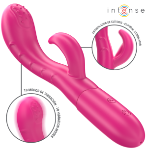 Intense Amara roze vibrator met stimulerende tong en 10 vibratiestanden – foto 2